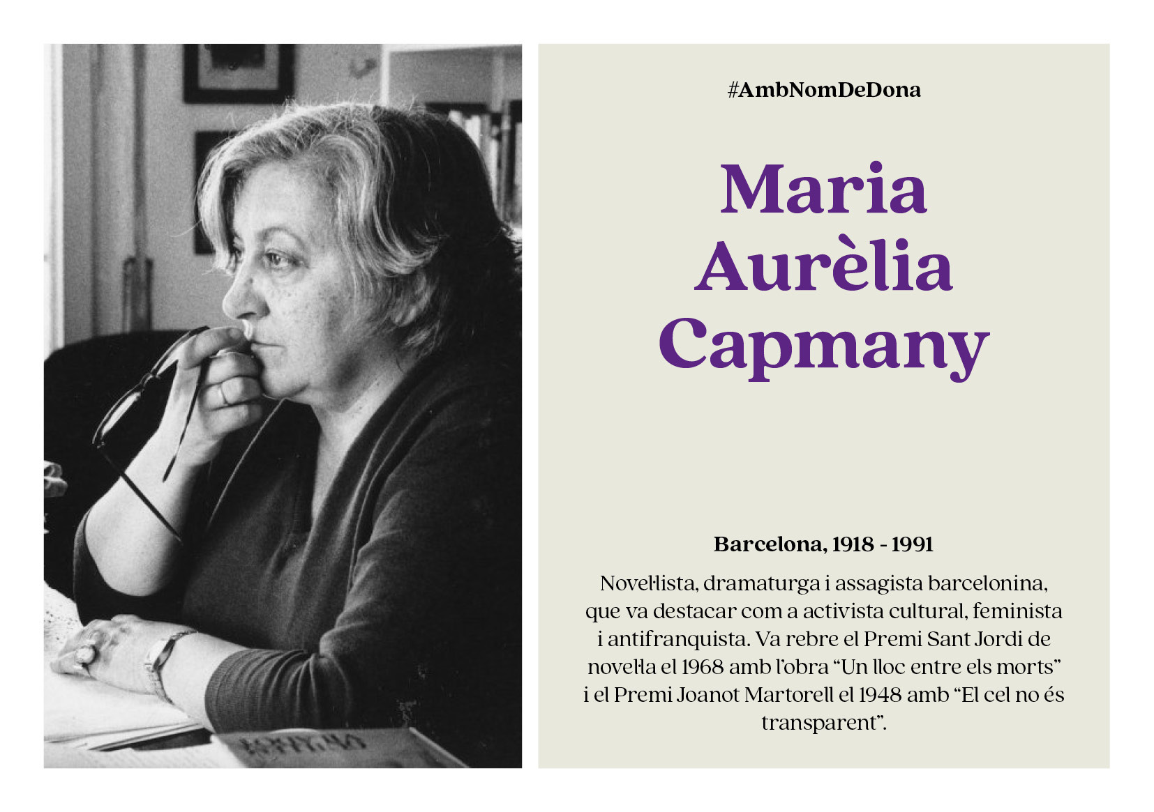 Imatge pels mitjans: Maria Aurèlia Capmany