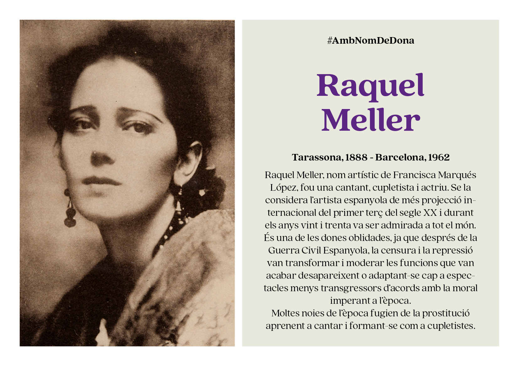 Imatge pels mitjans: Raquel Meller  