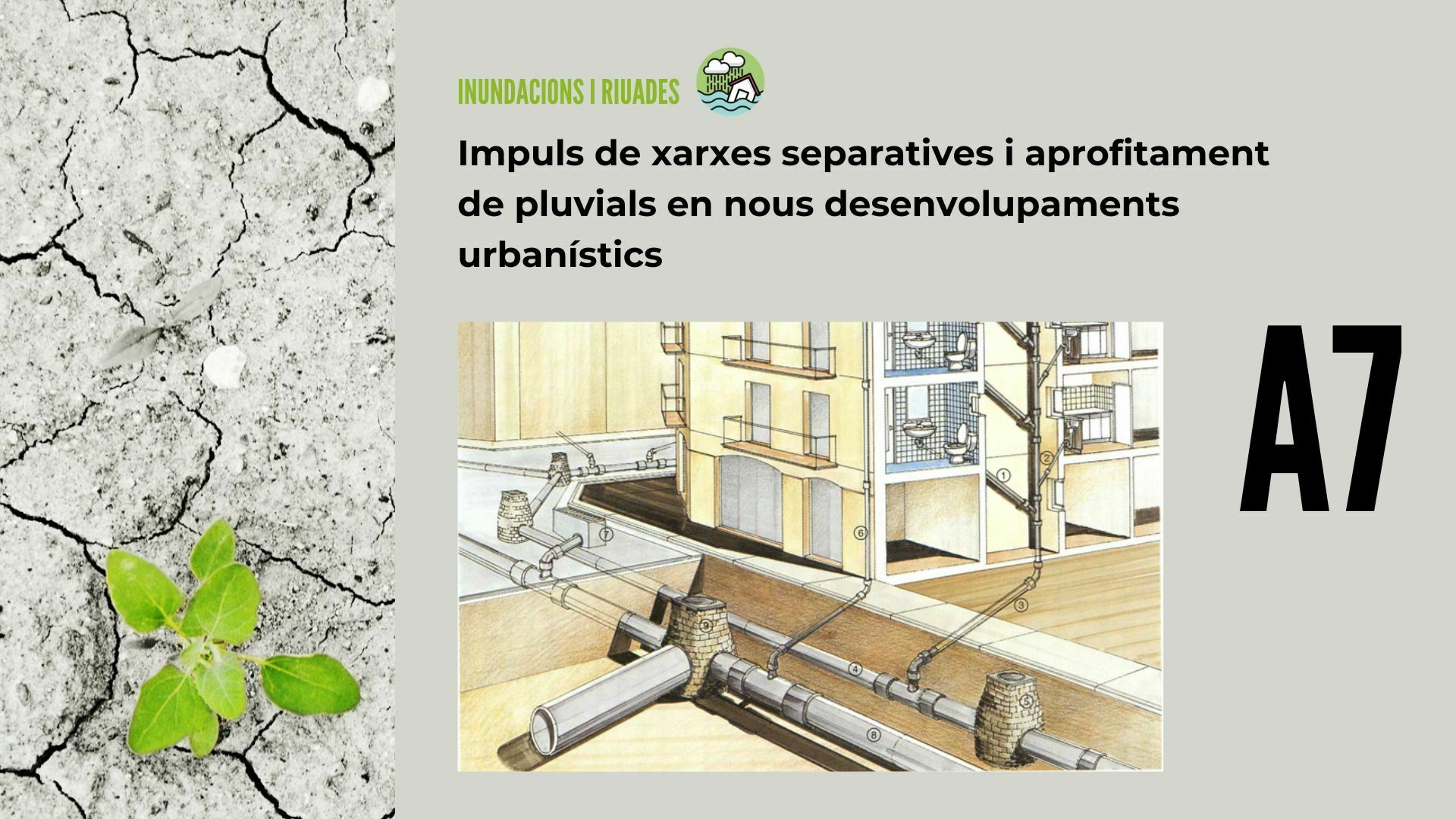 Imatge pels mitjans: A7 - Impuls de xarxes separatives i aprofitament de pluvials en nous desenvolupaments urbanístics